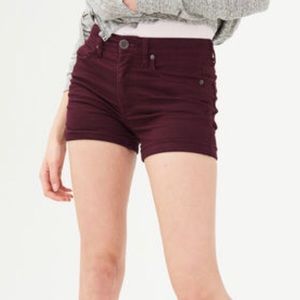 Aeropostale Maroon Midi Shorts